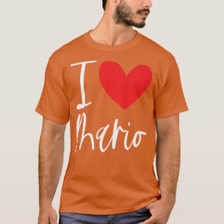 I Love Mario Name Personalised Boy Man BFF Friend  T-Shirt