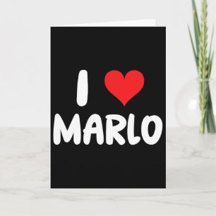 I Love Marlo - Heart - Name Card