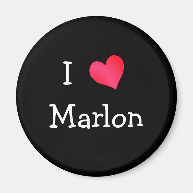 I Love Marlon Magnet (Front)