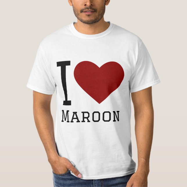 I love maroon square sticker  T-Shirt (Front)