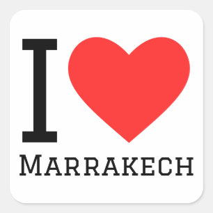 I love Marrakech Square Sticker