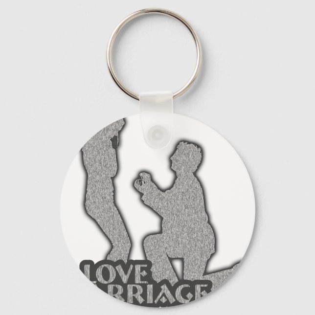 I Love Marriage Will You Marry Me? Key Ring (Front)