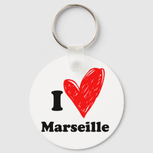 I love Marseille Key Ring