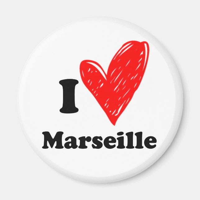 I love Marseille Magnet (Front)