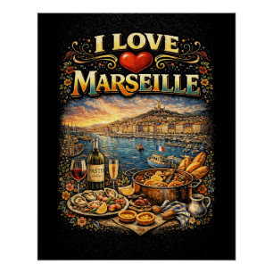I love Marseille Poster
