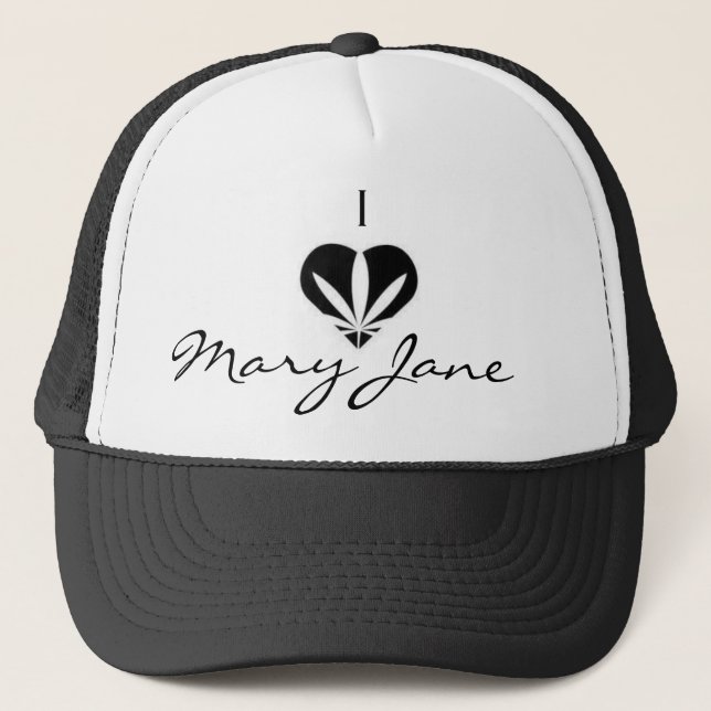 i love mary jane trucker hat (Front)