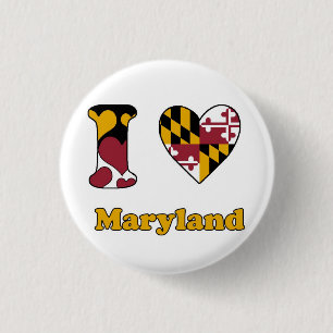 I love Maryland 3 Cm Round Badge
