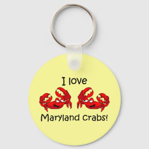 I love maryland crabs! key ring