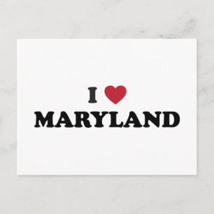 I Love Maryland Postcard