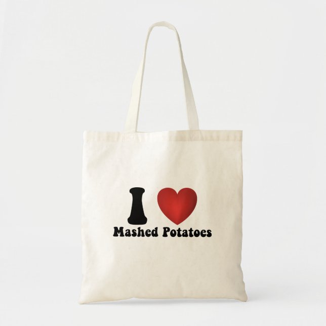 I Love Mashed Potatoes Thanksgiving Dinner Gift Tote Bag (Front)