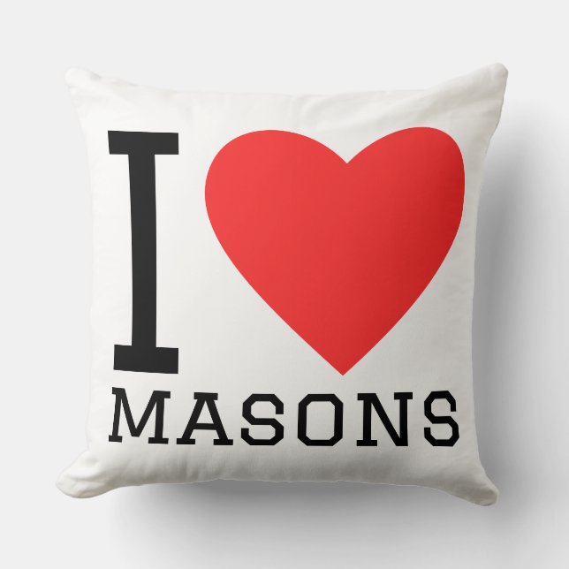 I love masons  cushion (Front)