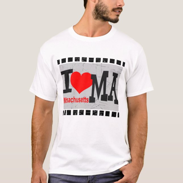 I love Massachusetts T-Shirt (Front)