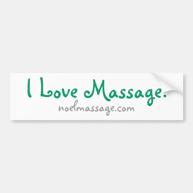 I Love Massage! Bumper Sticker (Front)