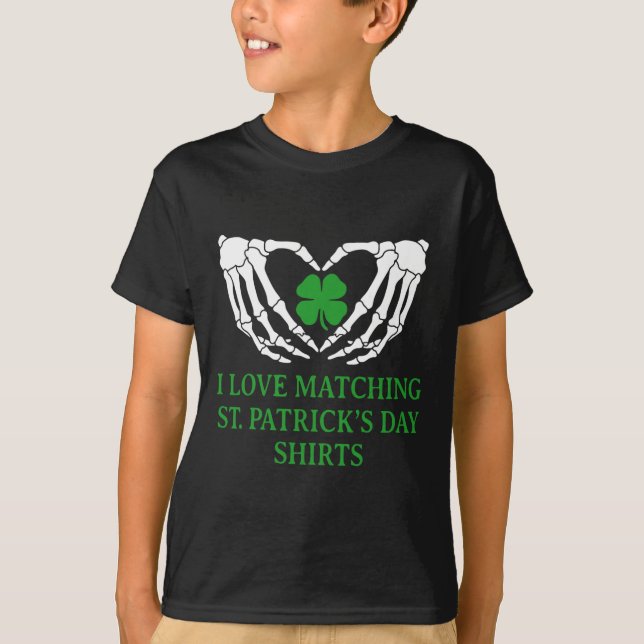 I Love Matching St Patrick's Day Shirts Couples Ma (Front)