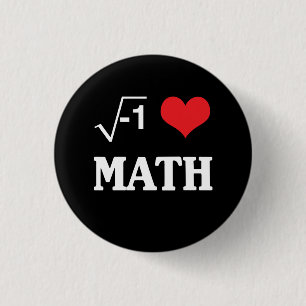 I Love Math 3 Cm Round Badge
