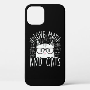 I Love Math And Cats Cute Kitty Cat iPhone 12 Pro Case