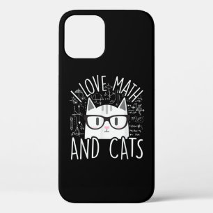 I Love Math And Cats Cute Kitty Cat iPhone 12 Case