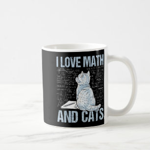 I Love Math And Cats Science Teacher Student Funny Coffee Mug
