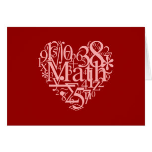 I Love Math Card