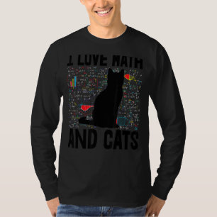 I Love Math & Cats Toddler Mathletics Love Birthd T-Shirt