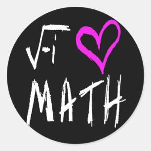 I love math classic round sticker
