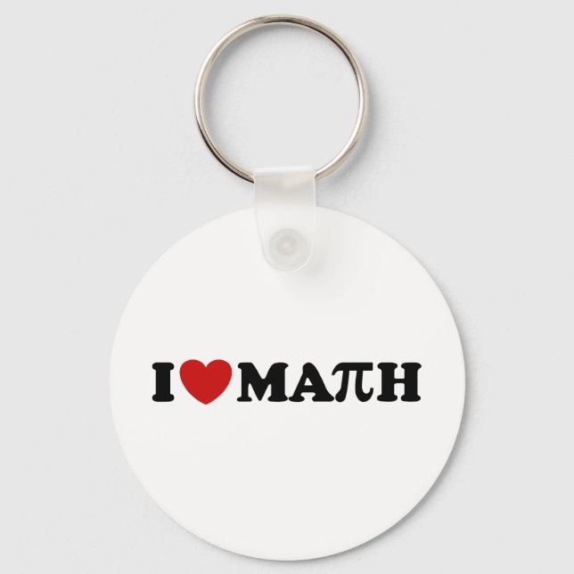 I Love Math Key Ring (Front)