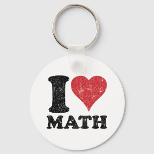 I Love Math Key Ring
