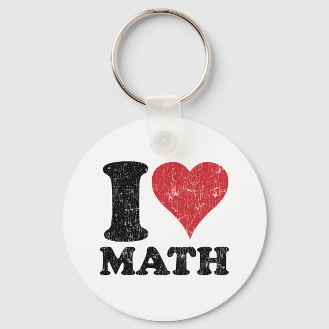 I Love Math Key Ring (Front)