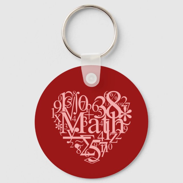 I Love Math Keychain (Front)