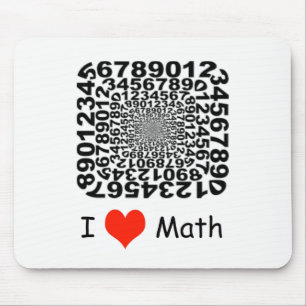 I Love Math Mouse Pad