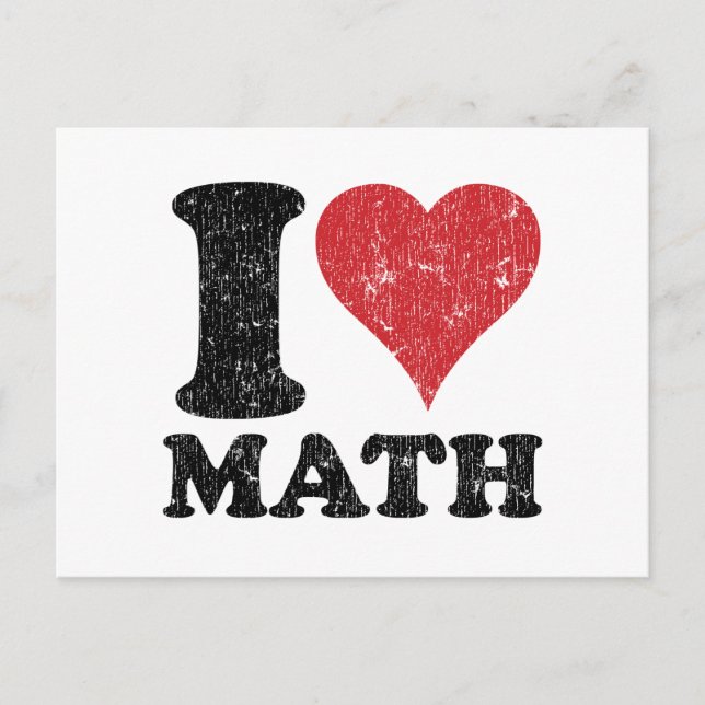 I Love Math Postcard (Front)