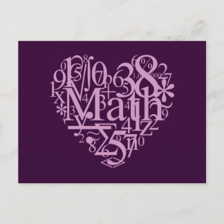 I Love Math Postcard