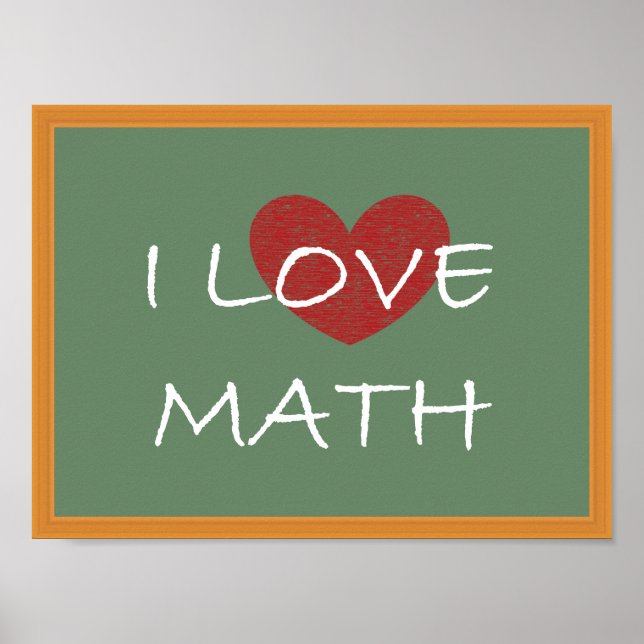 I Love Math Poster (Front)