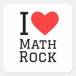 I love math rock square sticker
