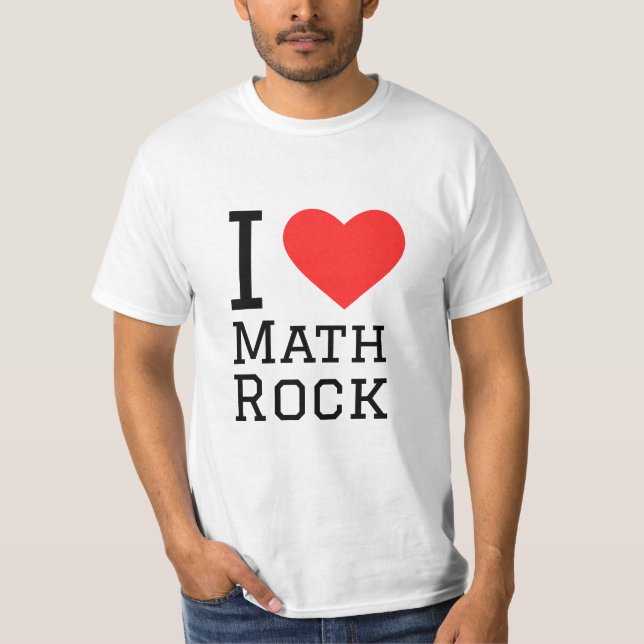 I love math rock square sticker T-Shirt (Front)