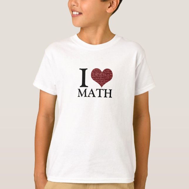 I Love Math T-shirt (Front)