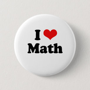 I Love Math Tshirt 6 Cm Round Badge