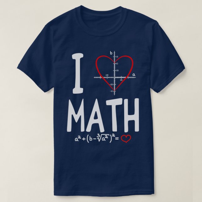 I Love Math TShirt Classic TShirt (Design Front)