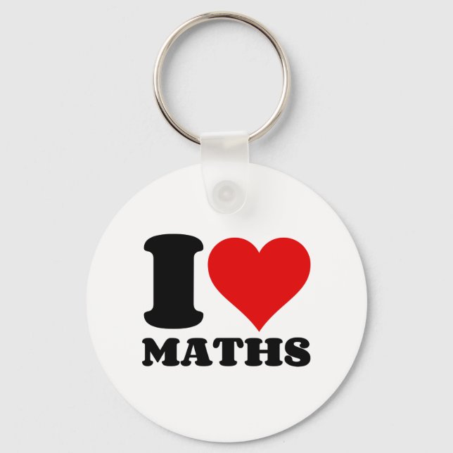 I LOVE MATHS KEY RING (Front)