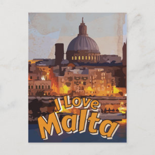 I Love Matla Vintage travel poster Postcard