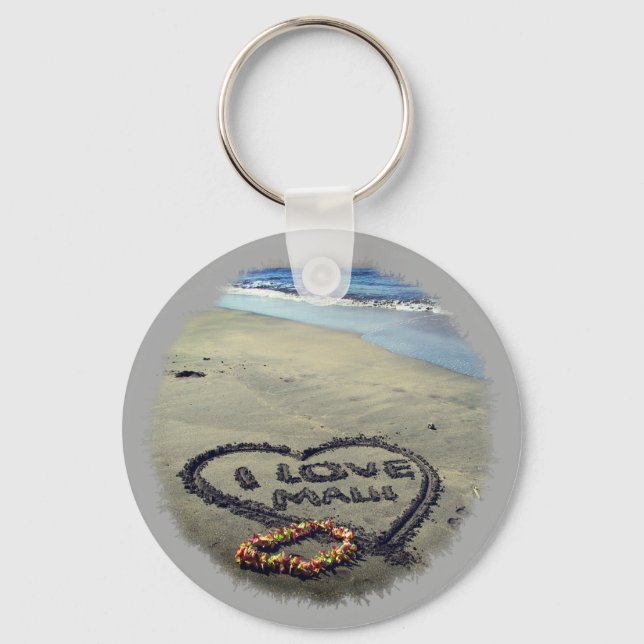 I love Maui Key Ring (Front)