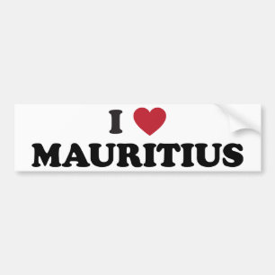 I Love Mauritius Bumper Sticker