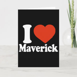 I Love Maverick, I Heart Maverick, Red Heart Valen Card