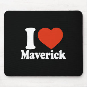 I Love Maverick, I Heart Maverick, Red Heart Valen Mouse Pad