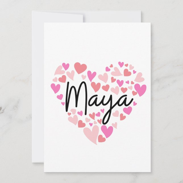 I love Maya Thank You Card (Front)