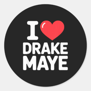 I Love Maye  Classic Round Sticker