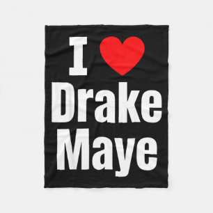 I Love Maye Football Fan Fleece Blanket