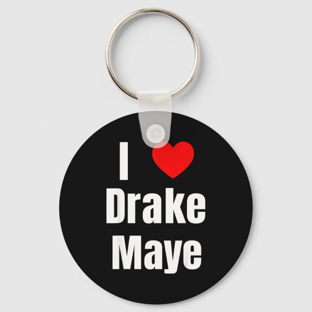I Love Maye Qb Football Fan  Key Ring (Front)