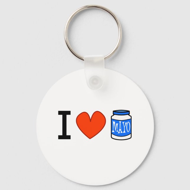 I Love Mayo! Key Ring (Front)
