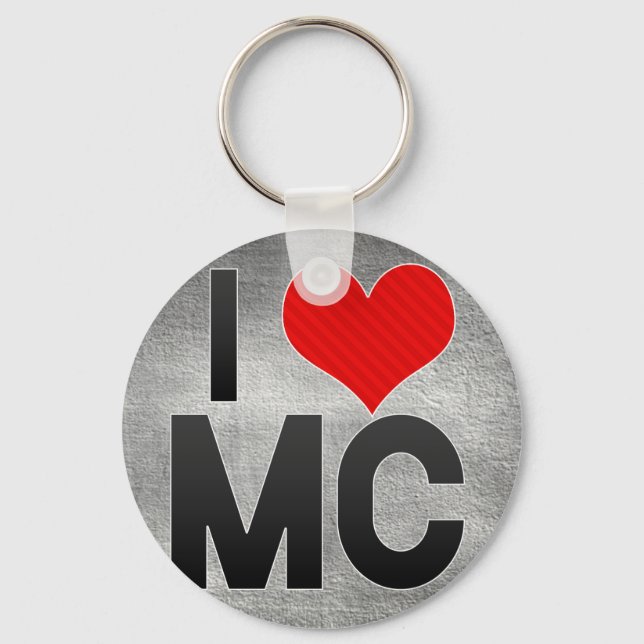 I Love MC Key Ring (Front)